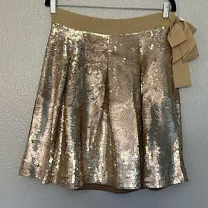 J. Crew Collection Gold Sequin Full Skirt